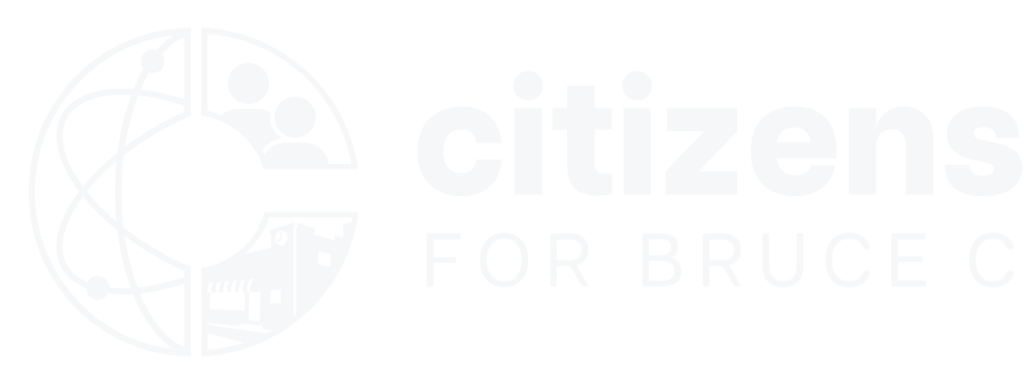 Citizens for Bruce C logo in white